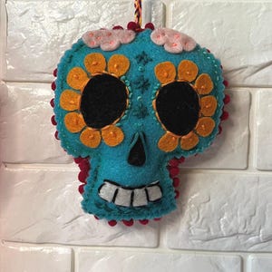 Day of the Dead Calavera Ornament; Sugar Skull