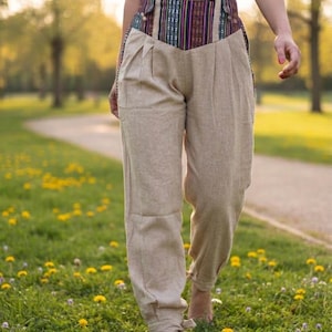 Unisex Cotton Yoga Pants with Pockets – Easy, Practical & All-Season
