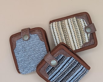 Cotton Bi-Fold, Minimalist Travel with Card Slots, Compact Wallet