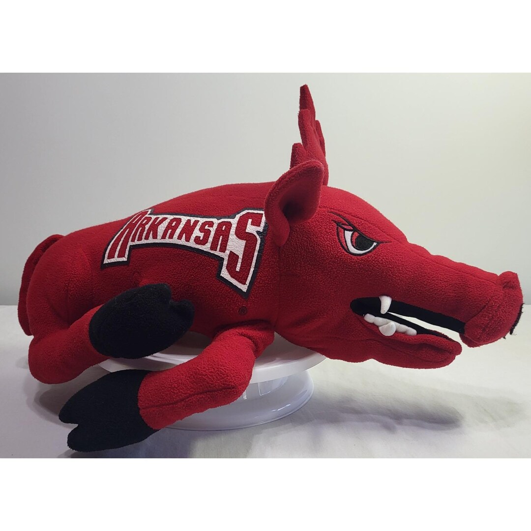 Stuffed Razorback Arkansas Razorbacks Plush Mascot Stuffed Animal Red Large NCAA Fan Gear ...