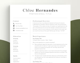 Modern Resume Template: Cover Letter, CV Template (Google Docs, Word, Pages)