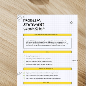 Design Thinking Workshop Template Canva Template Problem Statement Design Thinking Workshop Template Canva Template Problem Statement