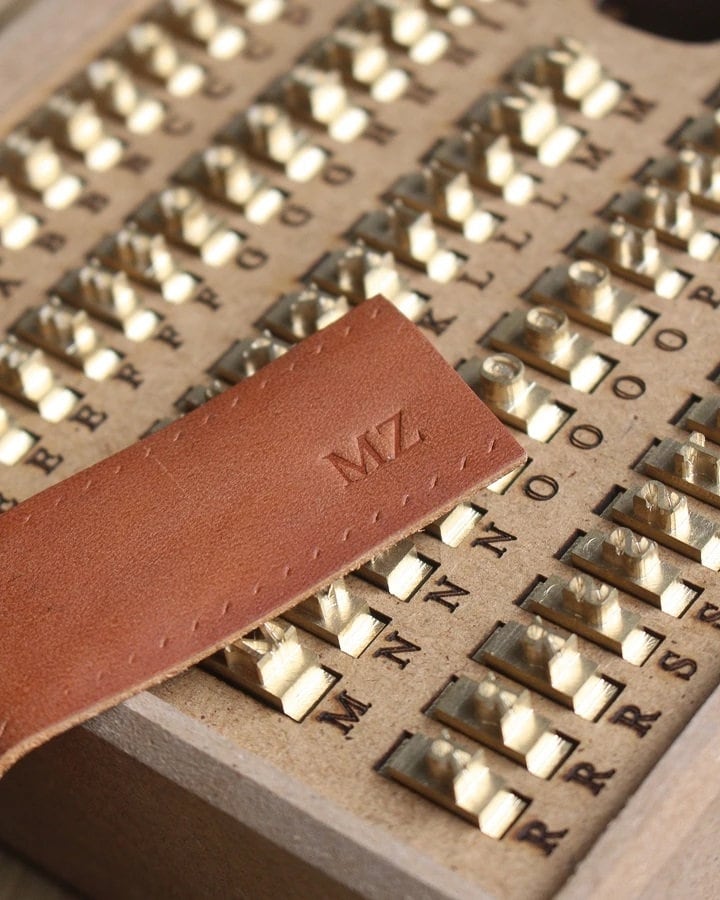 Leather Alphabet Stamp Set 