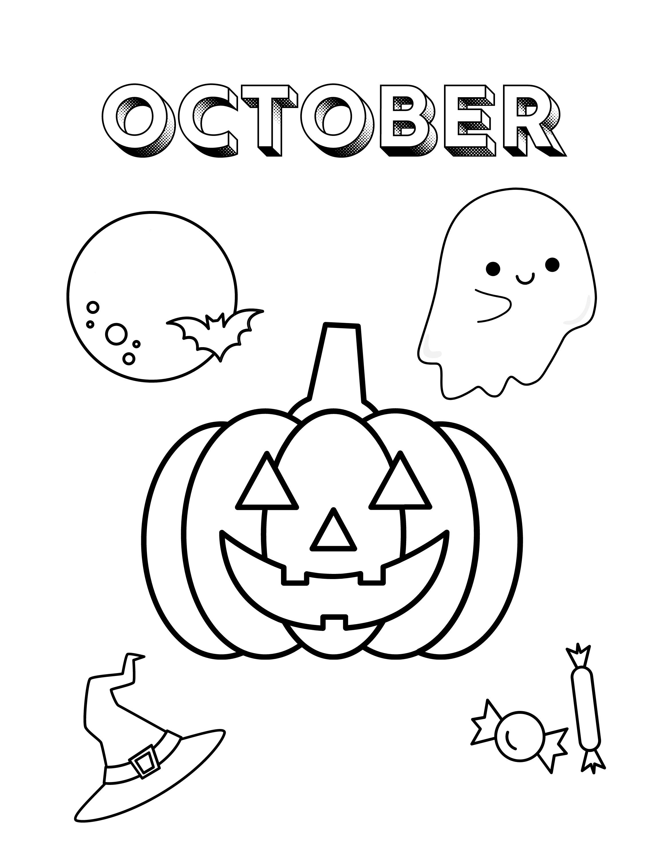 Months of Year Coloring Pages - Etsy