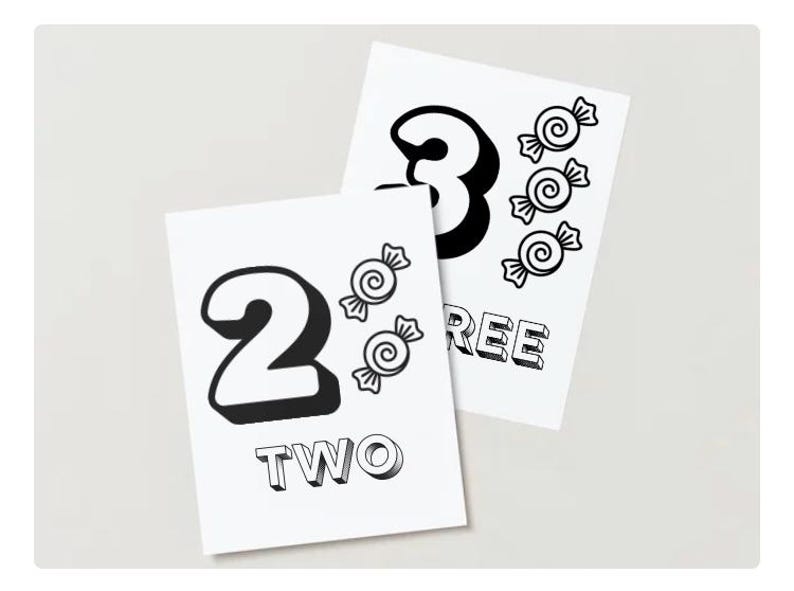 Learn My Numbers Coloring Pages - Etsy
