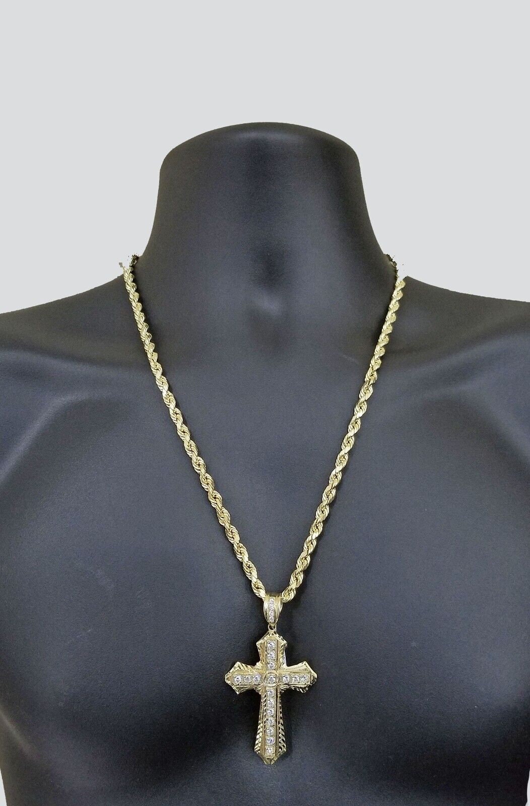Solid 18K Yellow Gold Necklace Rope Chain 2mm 22'' inch Real 18kt Men Women Sale