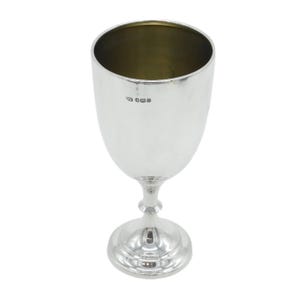 Duży kielich do wina ze srebra próby 925 lub Sheffield Viners Vintage 1961