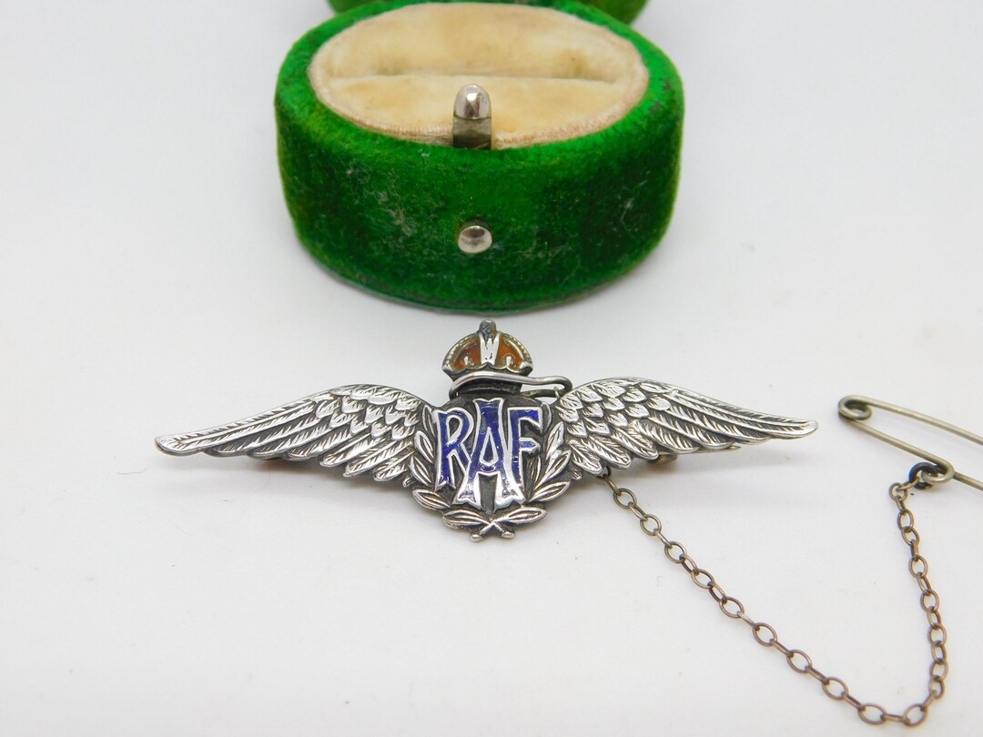 WWII Sterling Silver RAF Wings Sweetheart Brooch Pin Antique C1940 - Etsy