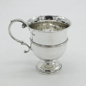 Edwardian Sterling Silver Christening Mug Antique 1903 Sheffield