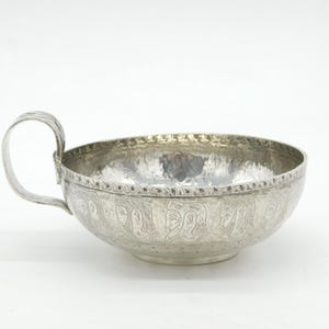 Edwardian Sterling Silber Ägyptisches Muster Wein Tasse Antike 1907 Chester