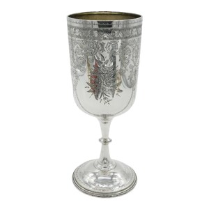 Viktorianische Sterling Silber Kommunion Weinkelch Becher Antik 1876 GeorgeUnite