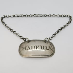 George IV Sterling Silber Madeira Wein Dekanter Label Antique 1823 London