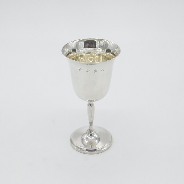 Sterling Silver Fluted Wine Goblet Chalice Vintage 1979 Birmingham