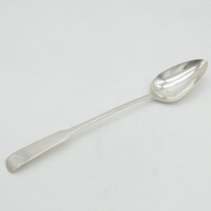George III Scottish Sterling Silver Basting Spoon Antique 1810 Edinburgh