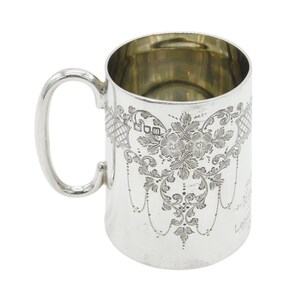 Edwardian Sterling Silver Masonic Interest Presentation Mug Antique 1907 London