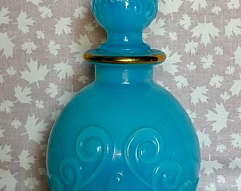 Vintage Avon #3 Bristol Blue Lidded Perfume Bottle