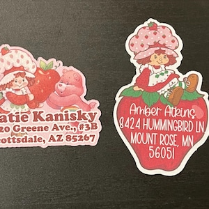 Strawberry theme address labels! Set of 25