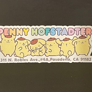 Yellow puppy theme address labels! Set of 25