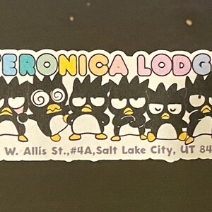 Black penguin theme address labels! Set of 25