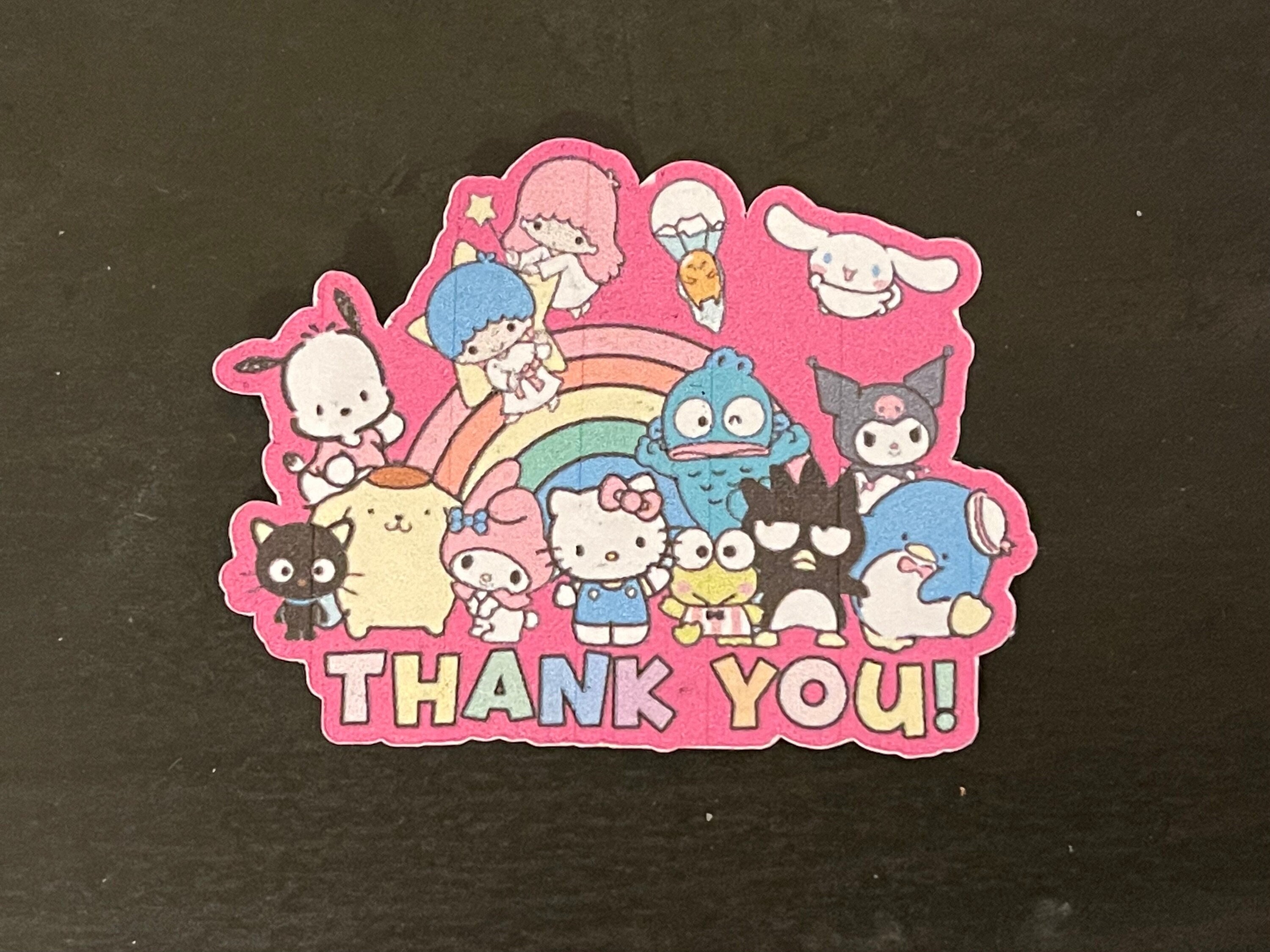 Kawaii Thank You Sticker Flakes 20 Count - Etsy