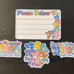 Set di adesivi postali a tema Sweet Bear friends! Include etichette per indirizzi, PDT, posta felice