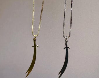 Dhulfiqar Sword Necklace | Islamic Shia Jewelry - Etsy