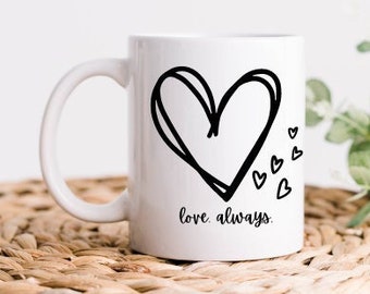 Heart Coffee Mug-Love Coffee Cup-Valentines Mug-Valentine Mug for Mom-Cute Heart Mug for Women-Anniversary Mug-Valentines Coffee Cup