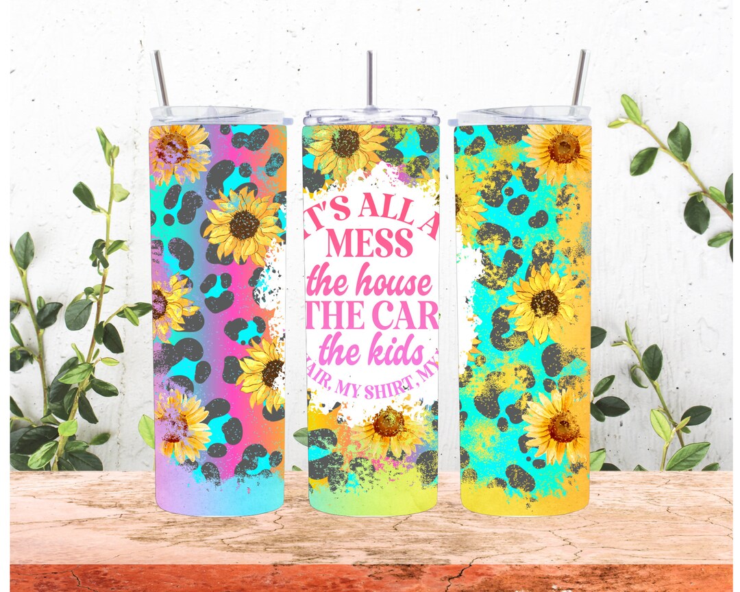 Funny Mom Tumblerit's All A Mess the House the Kids the Car Funny