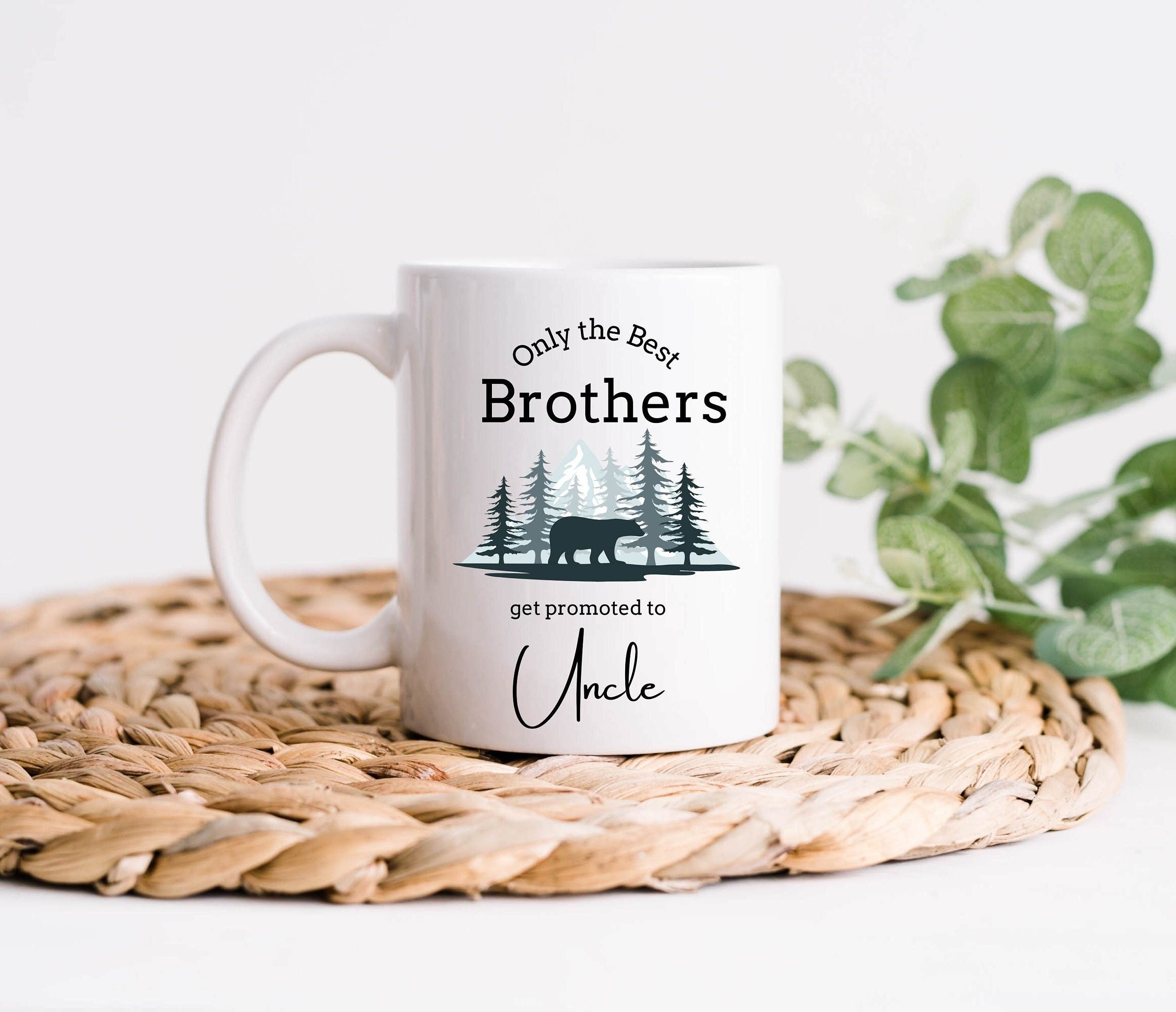 Promoted to Uncle Mugbest Brother Cupnew Uncle Coffee Etsy