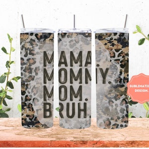 Ma Mama Mom Bruh Frosted Glass Cup Libbey Can Iced Coffee Tumbler  LIBBEYCANBRUH0520