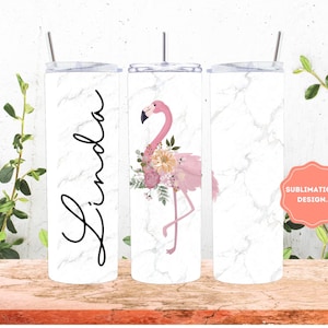 Personalized Flamingo Tumbler-Flamingo Lover Tumbler-Flamingo Gift-Cute Flamingo Cup-Flamingo Birthday Gift for her