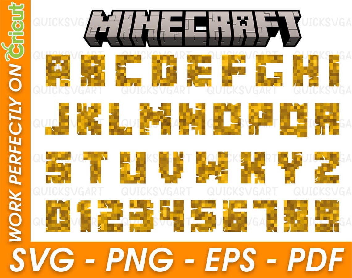 Minecraft Font Svg Minecraft Alphabet Minecraft Letters Etsy – NBKomputer