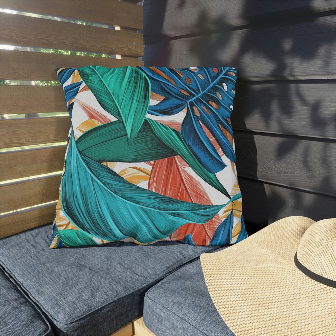 Hawaiian Outdoor Pillows Tropical Outdoor Pillows Colorful Etsy