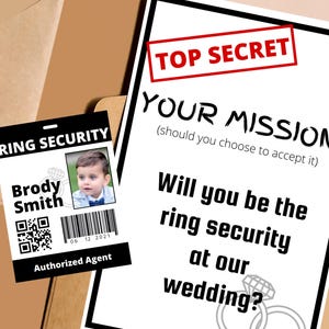 Bundel ringbeveiligingsbadge en -kaart (aanpasbaar canva-sjabloon en afdrukbare pdf)