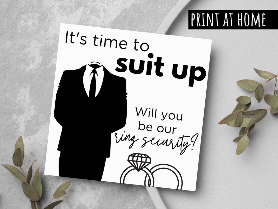 Ring Security Card Printable for Wedding Ring Security - Etsy