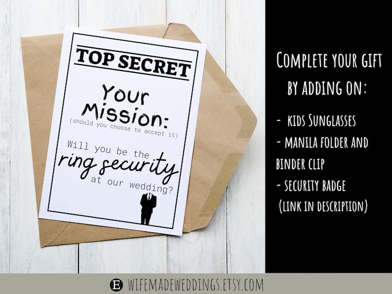 Ring Security/ring Bearer Card Printable - Etsy