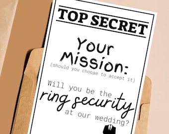 Ring Security Top Secret Mission Card Printable | INSTANT DOWNLOAD