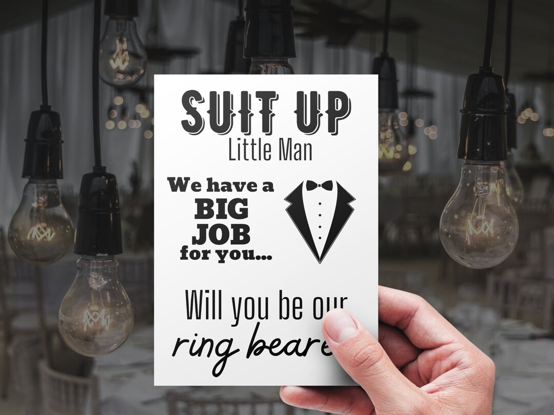 Ring Bearer Card Printable INSTANT DOWNLOAD - Etsy