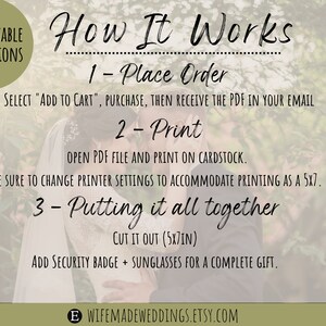 Ring Security Card Printable for Wedding Ring Security Proposal or Ring ...
