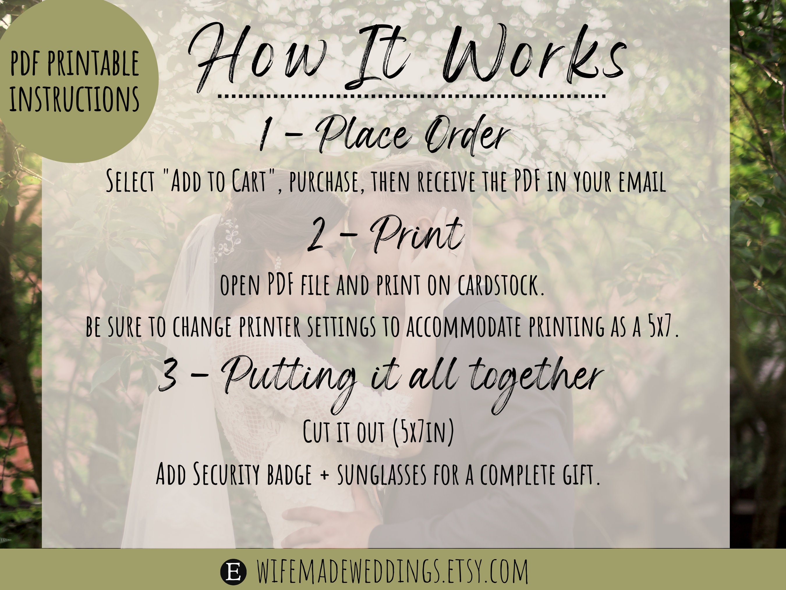 Ring Security Card Printable for Wedding Ring Security Proposal or Ring ...