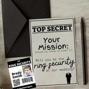 Ring Security Badge and Card Bundle Template and Printable - Etsy