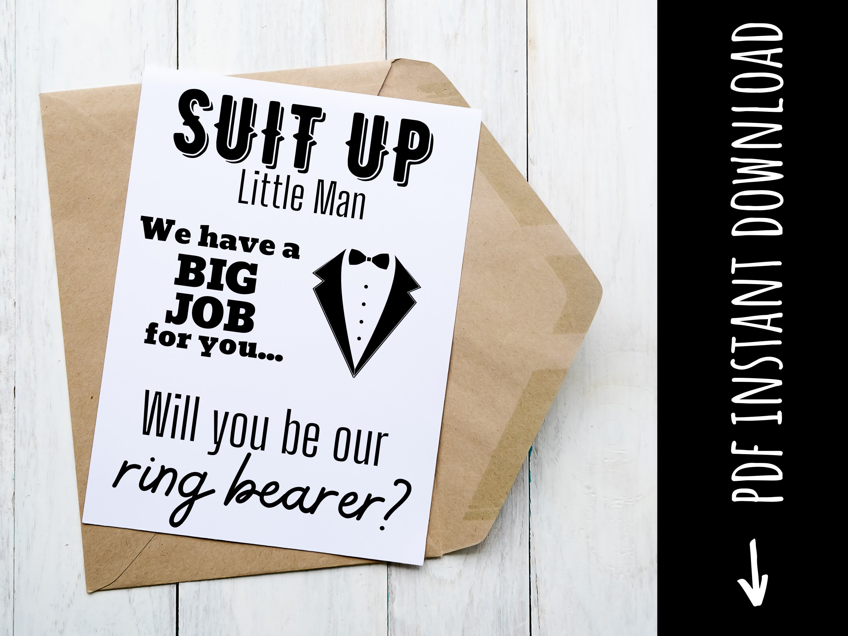 Ring Bearer Card Printable | INSTANT DOWNLOAD - Etsy