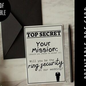 Ring Security/ring Bearer Card Printable - Etsy