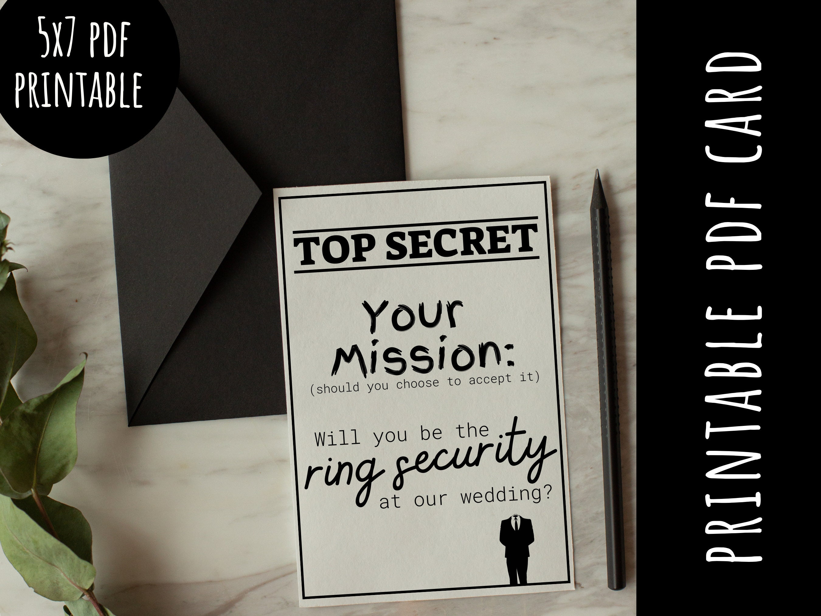 Ring Security/ring Bearer Card Printable - Etsy