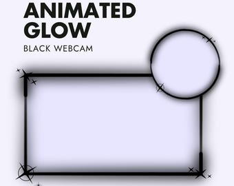 Animated Black Neon Webcam Overlay | Twitch Stream Border (Digital Download)