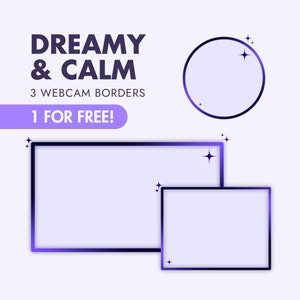 Purple Animated Webcam Overlay Neon Webcam Border | Animated Webcam Frame | Youtube Overlay | Border Camera Frame | Purple Border Pack