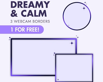 Animated Purple Neon Webcam Overlay: Twitch & YouTube Stream Border