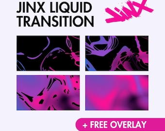 JINX Twitch Stinger Transition: Neon Stream Overlay + Free Webcam Border