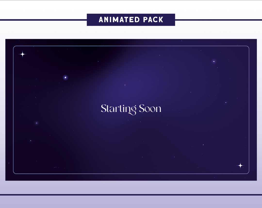 Dark Purple Animated Twitch Pack Overlays Twitch Panels - Etsy