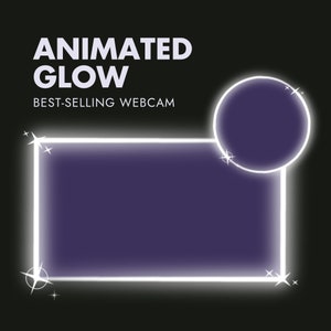 White Animated Webcam Overlay Neon Border | Animated Webcam Frame | Youtube Overlay | Camera Frame | White Camera Border Pack